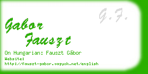 gabor fauszt business card